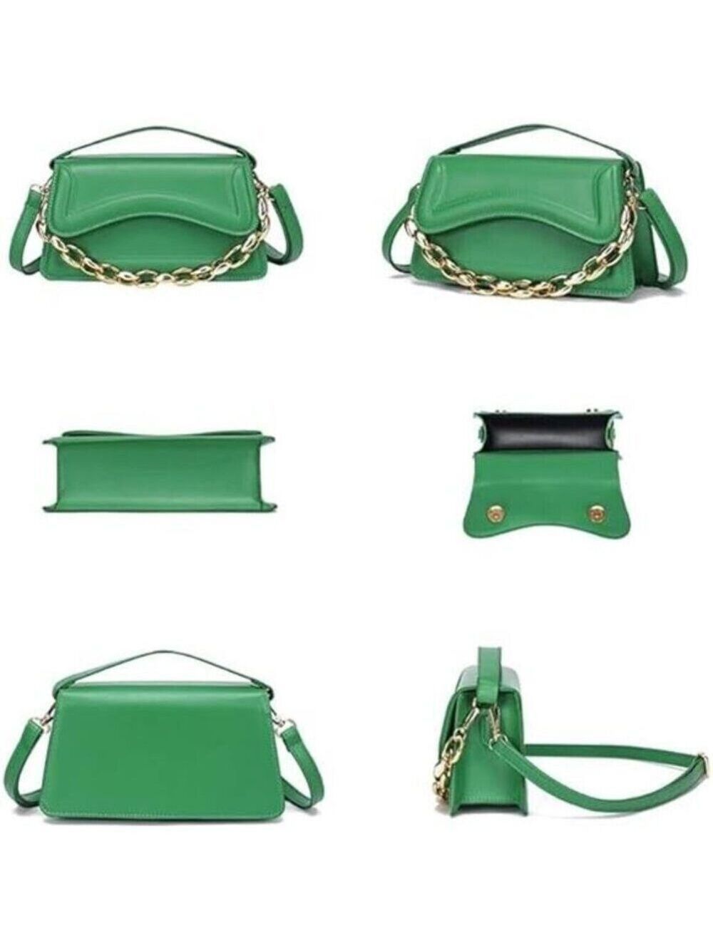 Small Crossbody Bag Green Purse for Women trendy Girls Top Handle Clutch Handbag - Picture 3 of 4